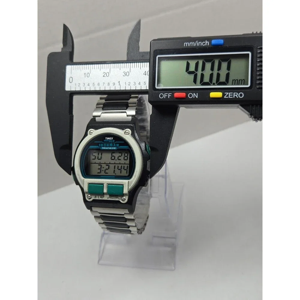 Vintage Timex Ironman Triathlon 8 Lap 100M Indiglo Mens Watch Quartz New Battery